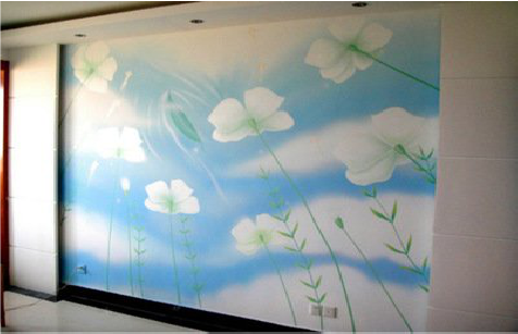 监利画墙绘怎么画好白云的蓬松感？