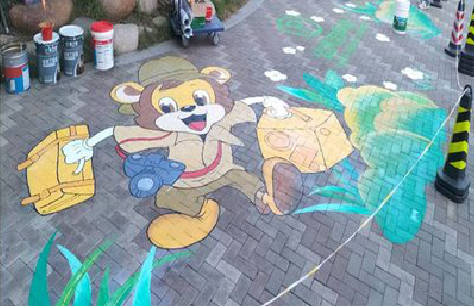 监利夏季画地面彩绘会遇到的问题