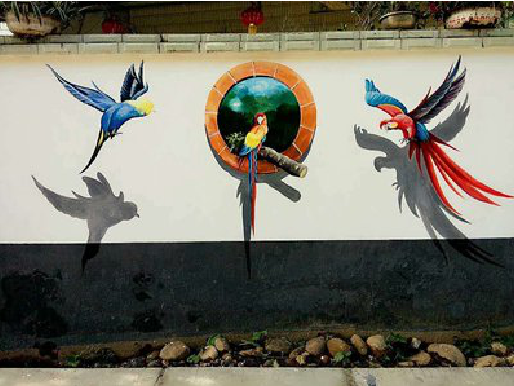 监利视觉错位-3D墙绘设计