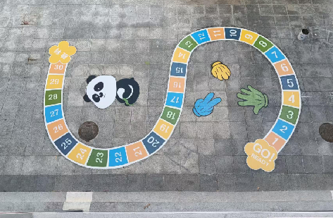 监利地面游戏彩绘