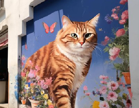 监利自己绘制有个性的手绘墙