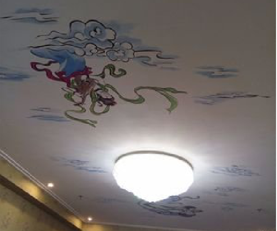 监利如何快速绘制天花板上的手绘墙？